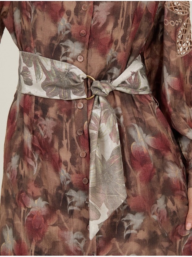 Fajín en tejido irisado