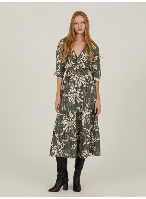 Vestido largo escote nudo