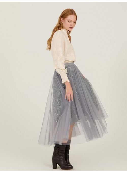 Falda tul y lentejuelas