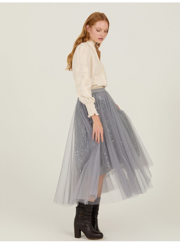Falda tul y lentejuelas