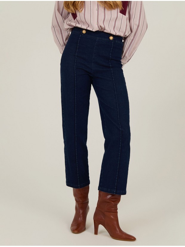 Pantalón tobillero en denim