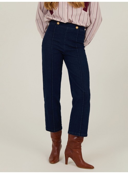 Pantalón tobillero en denim