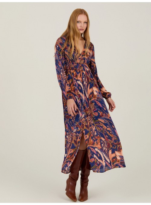 Vestido largo estampado