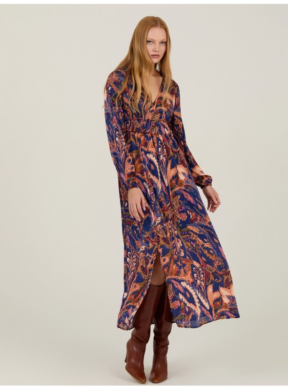 Vestido largo estampado