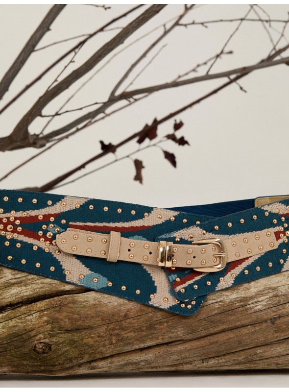 Fajín de punto estampado