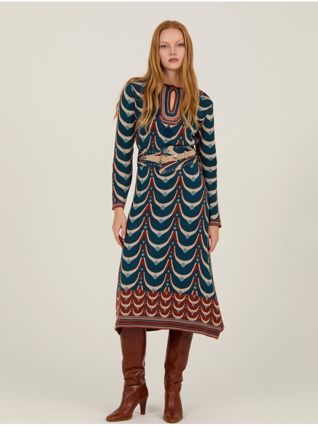 Vestido largo de punto