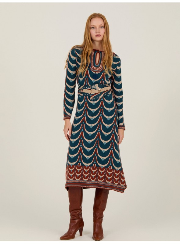 Vestido largo de punto