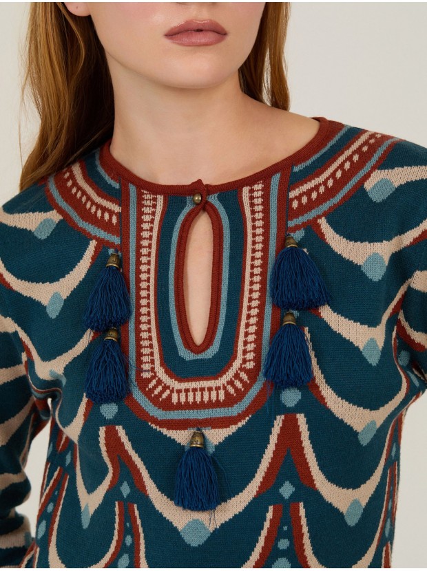 Vestido largo de punto