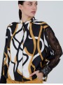 Blusa estampada encaje