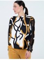 Blusa estampada encaje