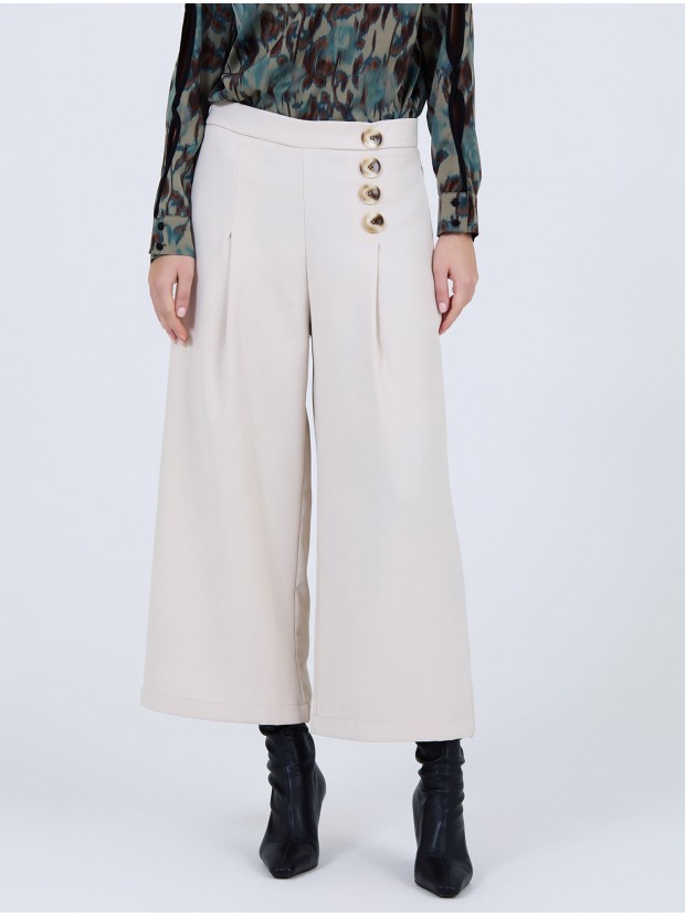 Pantalón ancho botones