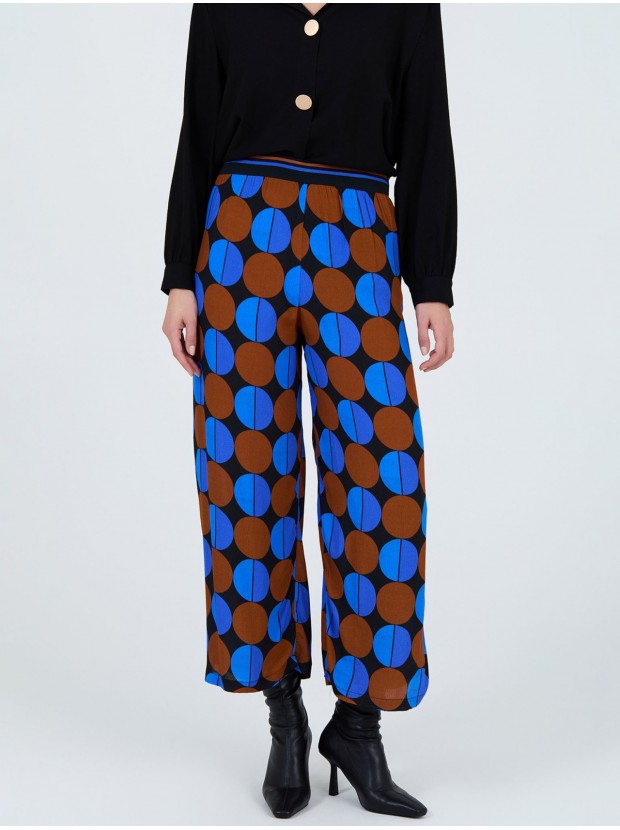 Pantalón estampado círculos