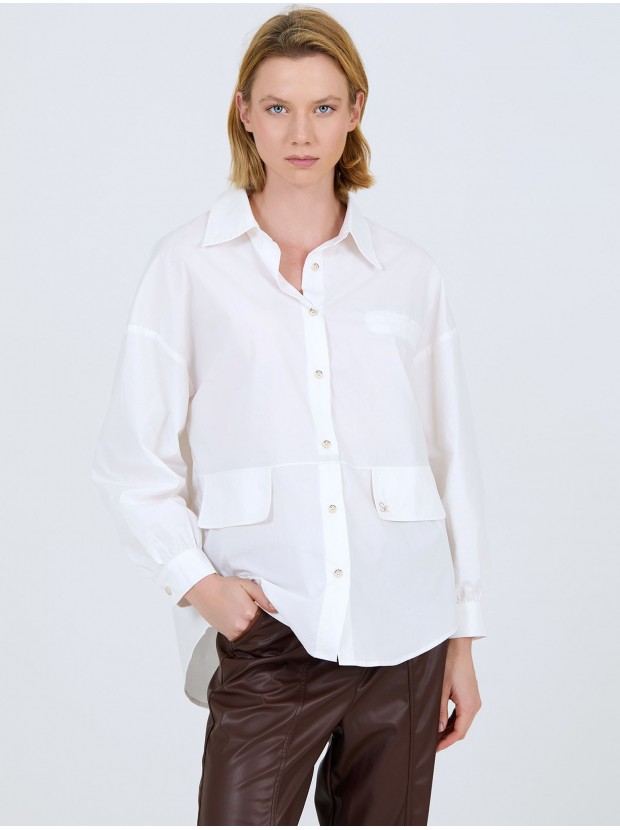 Camisa ancha popelin