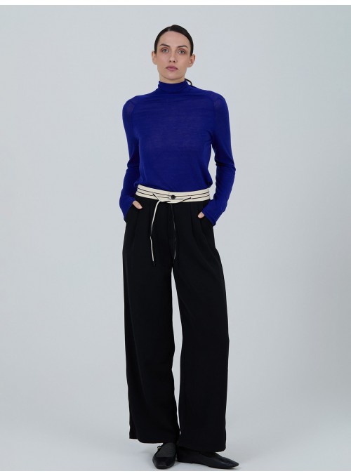 Pantalón cinturilla contraste