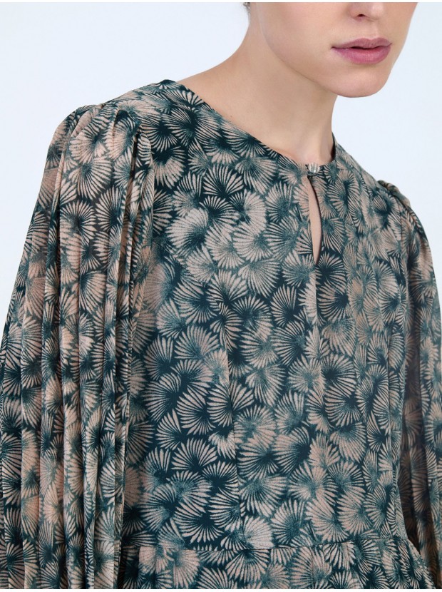 Vestido gasa estampado