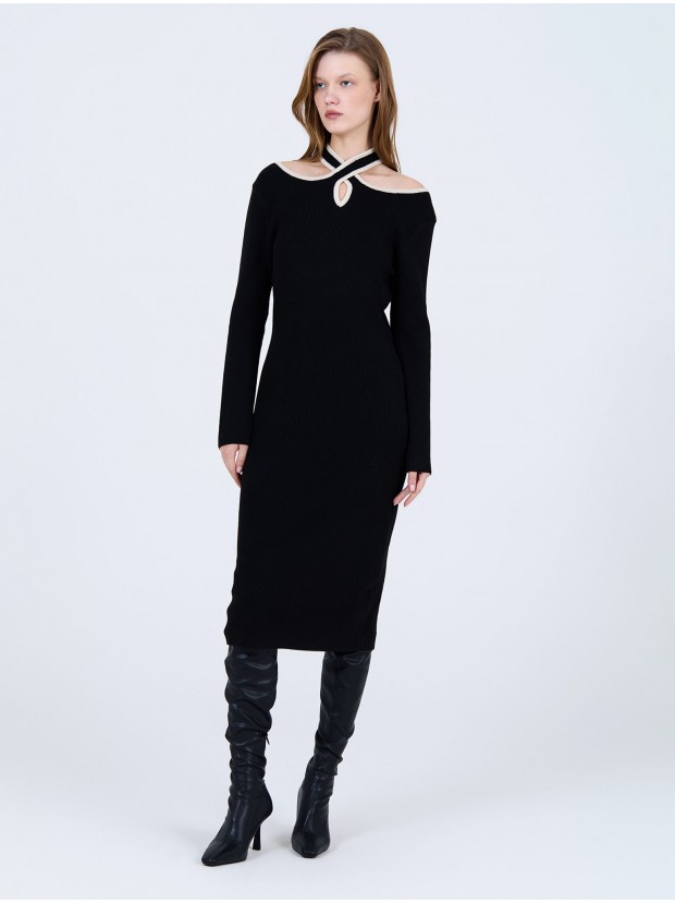 Vestido punto perlado