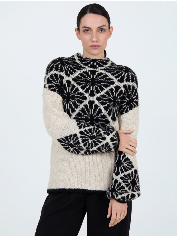 Jersey punto jacquard