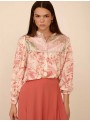 Blusa estampada bimateria
