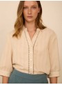 Blusa de lino con lúrex