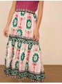 Falda larga estampada