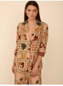 Blazer fluido estampado