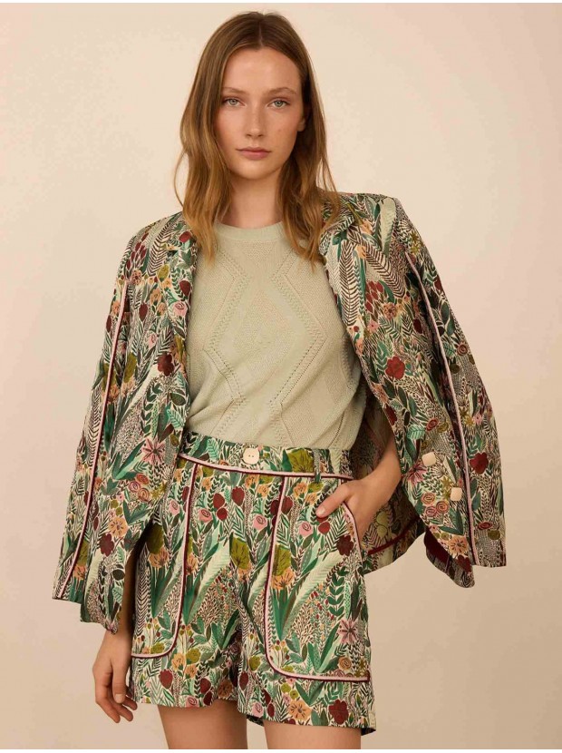 Blazer en tejido de jacquard