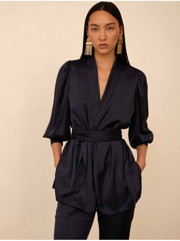 Blazer fluida satinada