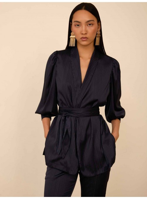 Blazer fluida satinada