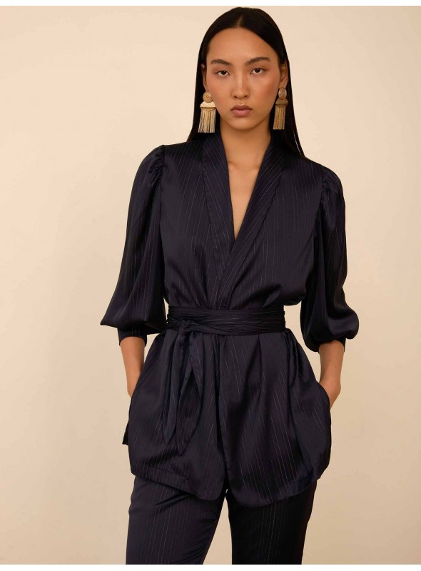 Blazer fluida satinada