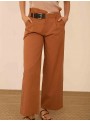 Pantalón palazzo hebilla