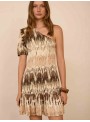 Vestido corto asimétrico smock