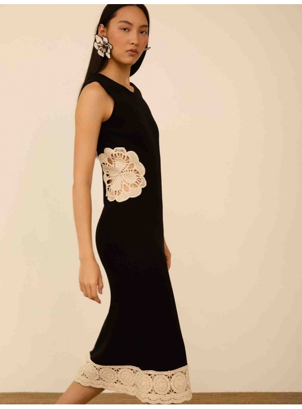 Vestido midi de punto