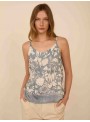 Top estampado con nudo