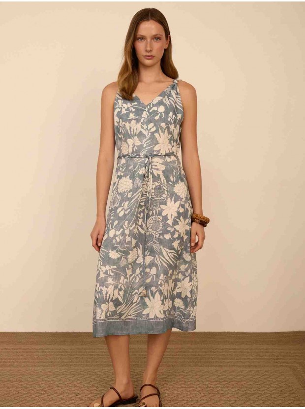 Vestido midi estampado