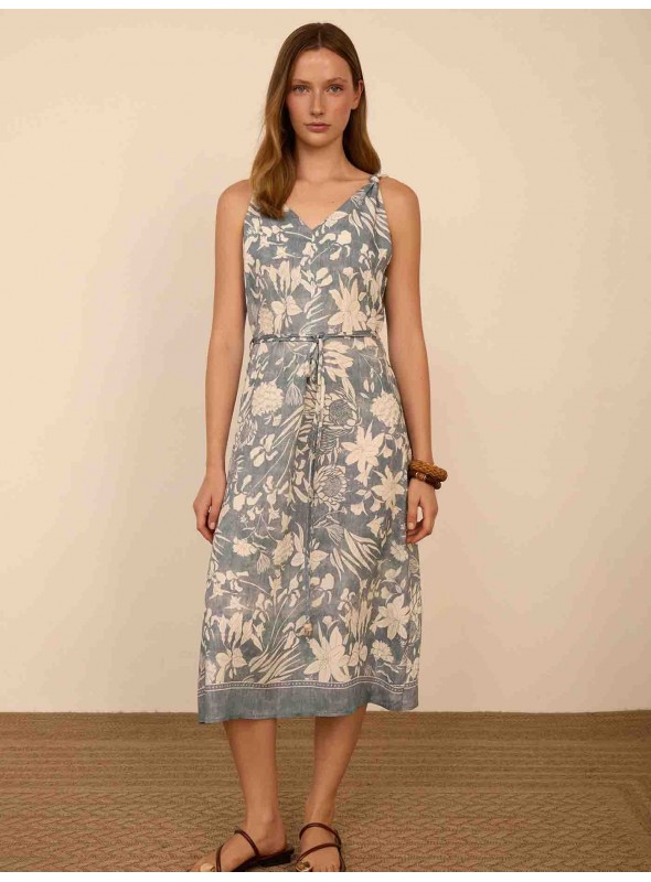 Vestido midi estampado