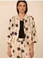 Camisa con estampado palmeras