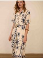 Vestido midi estampado palmeras