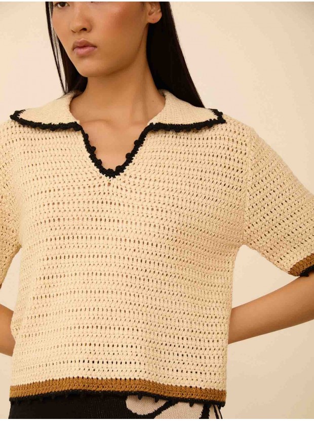 Polo de punto calado