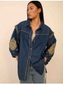 Sobrecamisa denim bordada