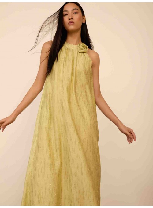 Vestido largo cuello halter