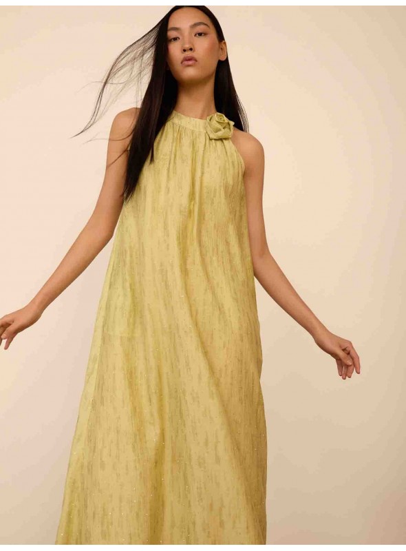 Vestido largo cuello halter