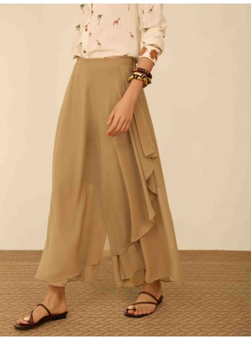 Falda-pantalón de gasa