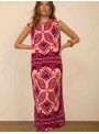 Vestido plisado estampado