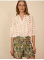 Blusa con jacquard flores