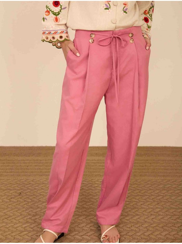 Pantalón tobillero con pinzas