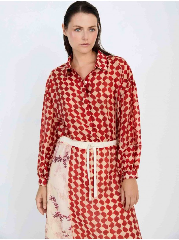 Camisa fluida estampada