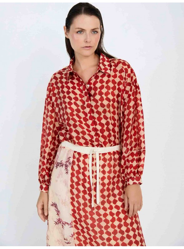 Camisa fluida estampada