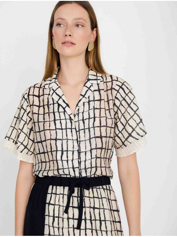 Camisa estampada cuadros