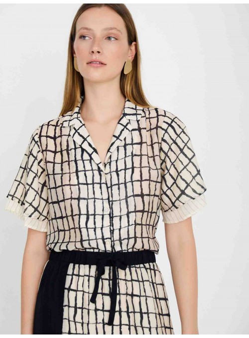 Camisa estampada cuadros