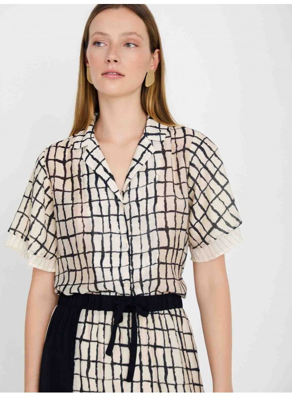 Camisa estampada cuadros